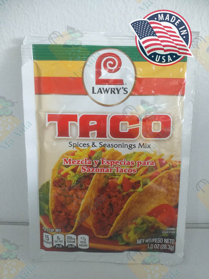 Lawry's Taco Seasoning Mix, 1 oz (28.3g)