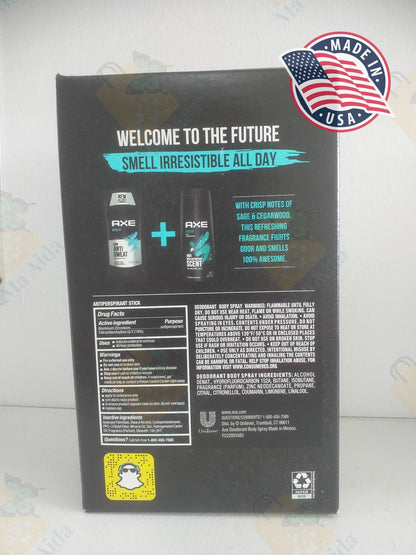 Axe Men's Deodorant Body spray Gift Pack Apollo Sage & Cedarwood 2 Pack