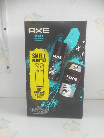 Axe Men's Deodorant Body spray Gift Pack Apollo Sage & Cedarwood 2 Pack