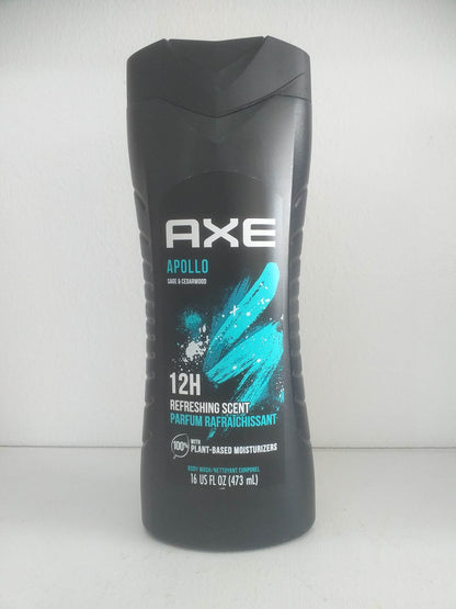 Axe Body Wash Apollo Sage & Cedarwood Refreshing scent 16 oz (473ml)