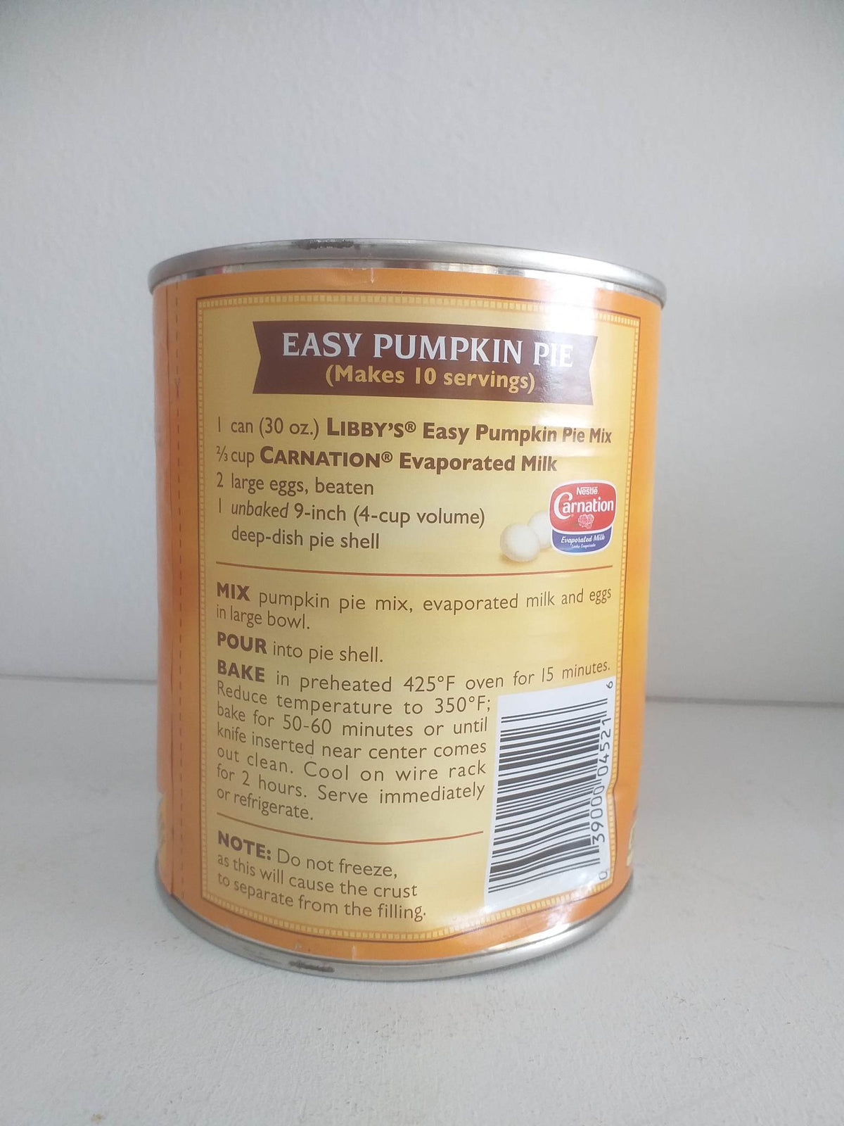 Libby's Pumpkin Pie Mix Gluten Free Low in Fat 30 oz (850g)