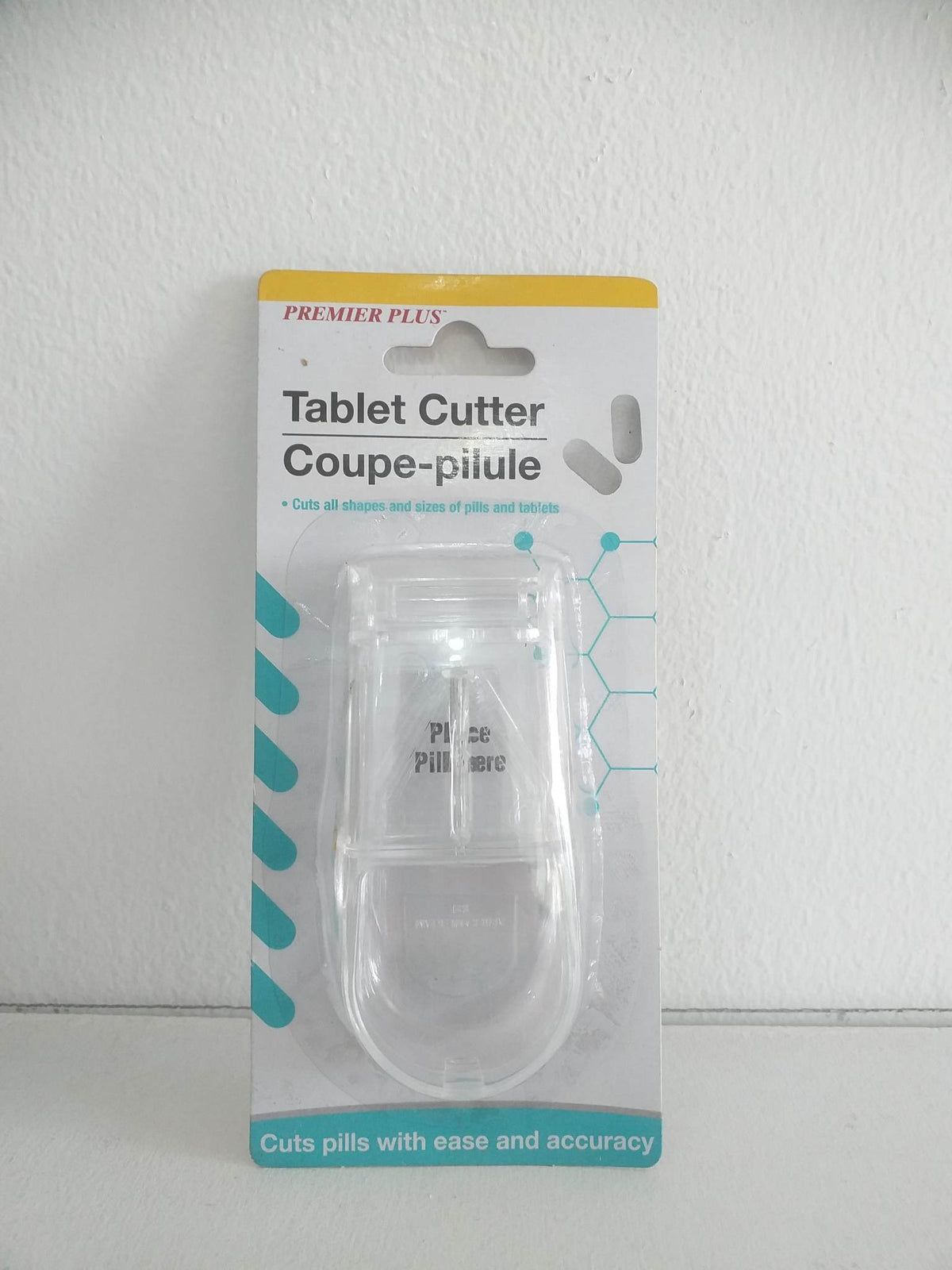 PREMIER PLUS Tablet Cutter, Pill Cutter Splitter Half Storage Box Medicine Tablet