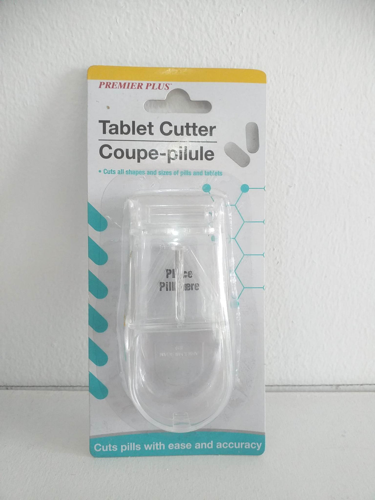 PREMIER PLUS Tablet Cutter, Pill Cutter Splitter Half Storage Box Medicine Tablet