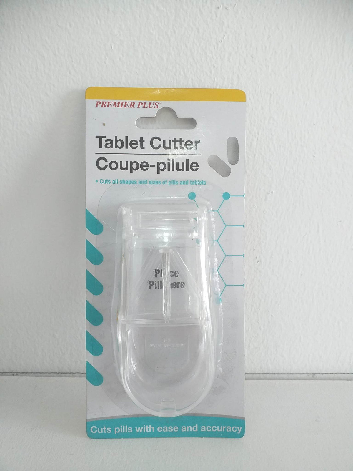 PREMIER PLUS Tablet Cutter, Pill Cutter Splitter Half Storage Box Medicine Tablet