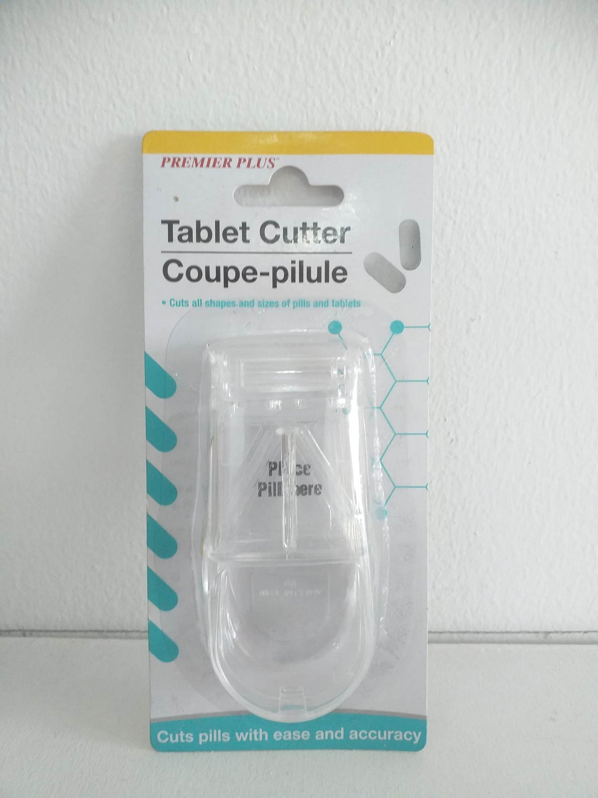 PREMIER PLUS Tablet Cutter, Pill Cutter Splitter Half Storage Box Medicine Tablet