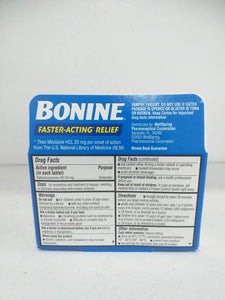 Bonine Faster Acting Nausea Dizziness and Motion Sickness Relief Tablets, 16 count