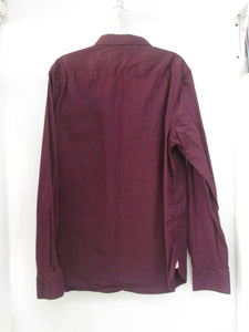 Maroon long sleeve polo large size