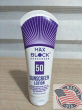 Load image into Gallery viewer, MAX Block Sunscreen 50 lotion paraben free (118ml) U.S.A
