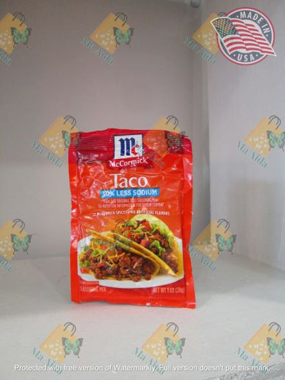 McCormick 30% Less Sodium Taco Seasoning Mix, 1 oz(28g)