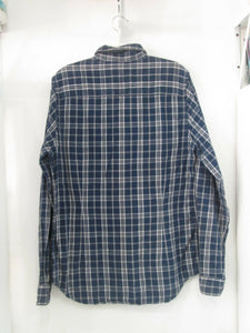 Blue Checkered long sleeve polo