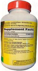 KIRKLAND SIGNATURE Maximum Strength Vitamin D3 2000 I.U. 600 Softgels