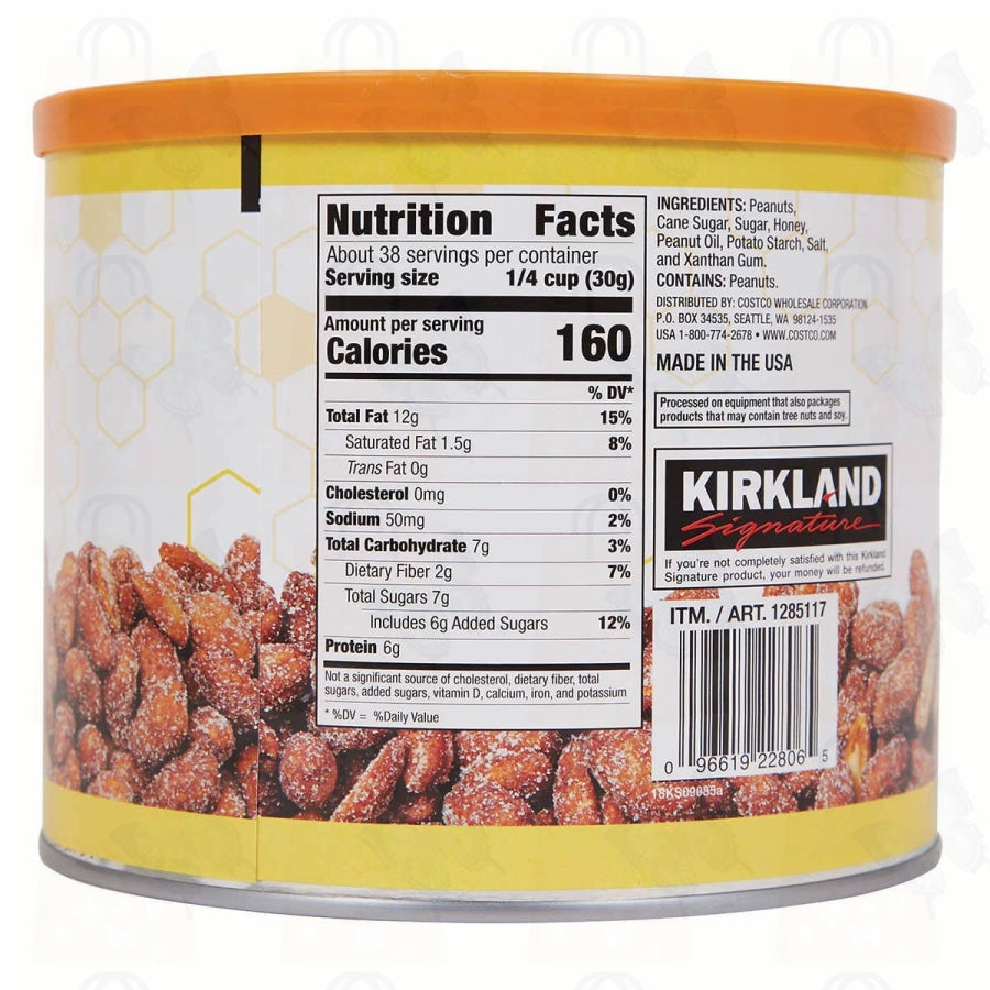 Kirkland Signature SUPPER Extra Large Honey Roasted Peanuts 40 Ounce