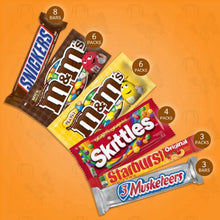 Load image into Gallery viewer, M&amp;M&#39;S, Snickers, 3 Musketeers, Skittles &amp; Starburst Full Size Chocolate Candy Variety Mix
