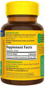 Nature Made  Vitamin E 267 mg (400 IU) d-Alpha Softgels, 100 Count for Antioxidant Support