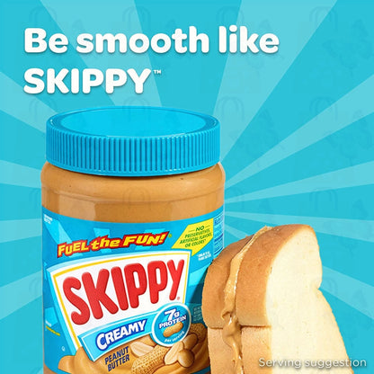 Skippy Natural Peanut Butter, Creamy, 40 oz (2 ct)