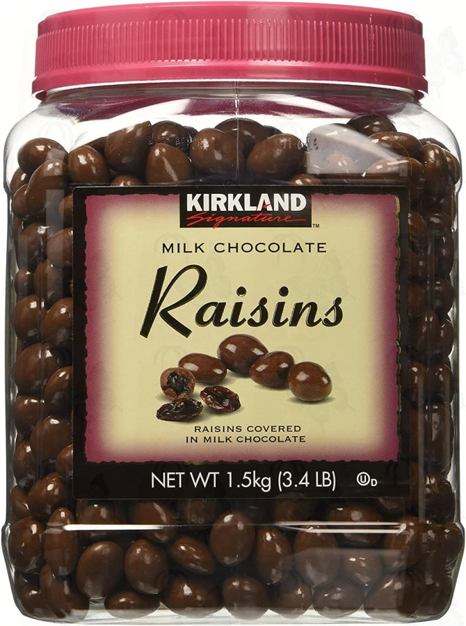 Kirkland Signature Milk Chocolate, Raisins, 1.5kg(3.4lb)