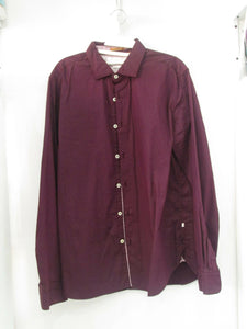 Maroon long sleeve polo large size