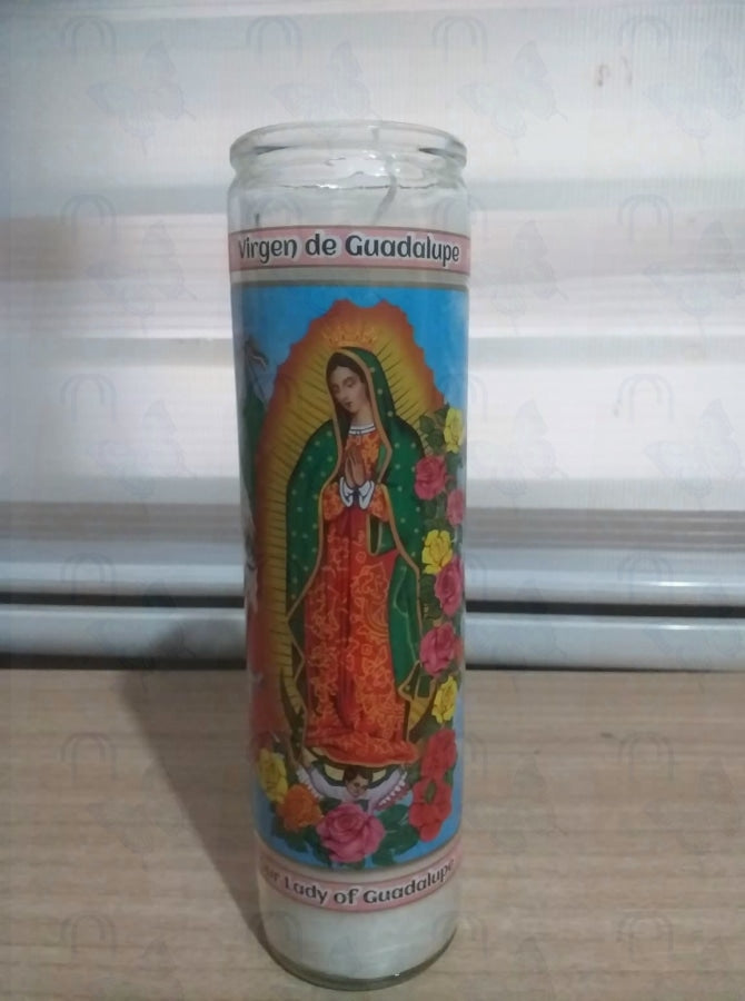Religious Candles Sacred Heart Of Jesus and virgin de Guadalupe candles