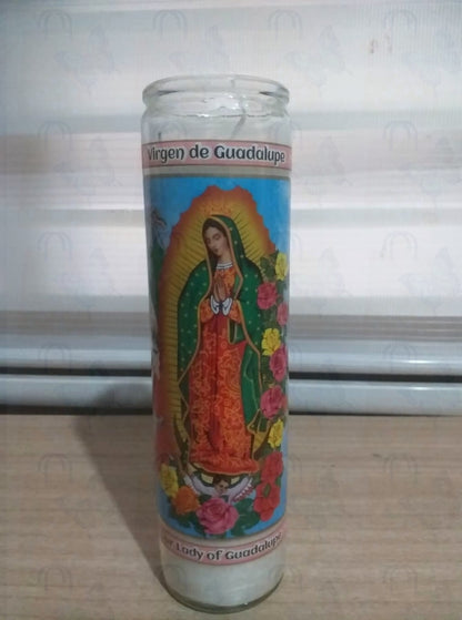 Religious Candles Sacred Heart Of Jesus and virgin de Guadalupe candles