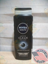 Load image into Gallery viewer, Nivea men Active Clean Body wash w/natural Charcoal deep clean (500ml) U.S.A
