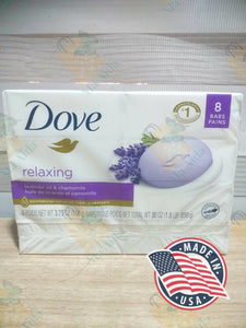 DOVE Relaxing Lavander oil & chamomile 8 Bar soap 3.75 oz(850g)