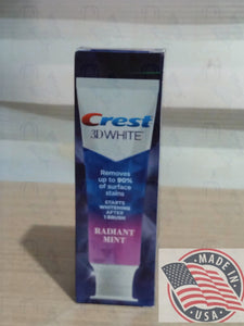 Crest 3D White Radiant Mint Teeth Whitening Toothpaste, (76g)