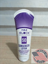 Load image into Gallery viewer, MAX Block Sunscreen 50 lotion paraben free (118ml) U.S.A
