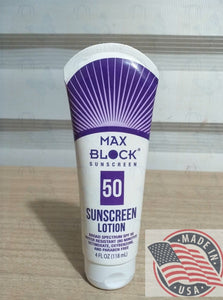 MAX Block Sunscreen 50 lotion paraben free (118ml) U.S.A