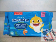 Load image into Gallery viewer, Nickelodeon Baby Shark Baby wipes fresh scent w/ Aloe &amp; vit. E 60 wipes
