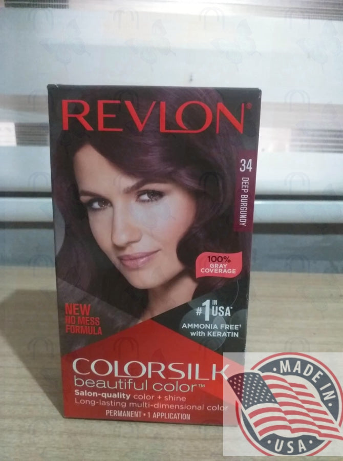 Revlon Permanent hair color, #34 Deep Burgundy amonia free with Keratin
