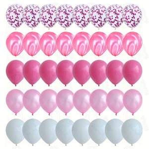 40 Pcs Balloons Set Agate Marble Balloons With Confetti Balloons