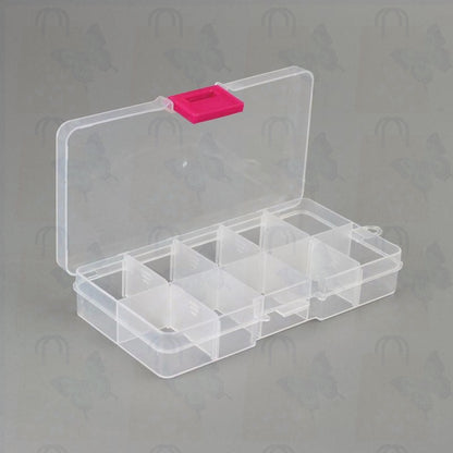 10 Grid Plastic Transparent Storage Box Jewelry Manicure Container