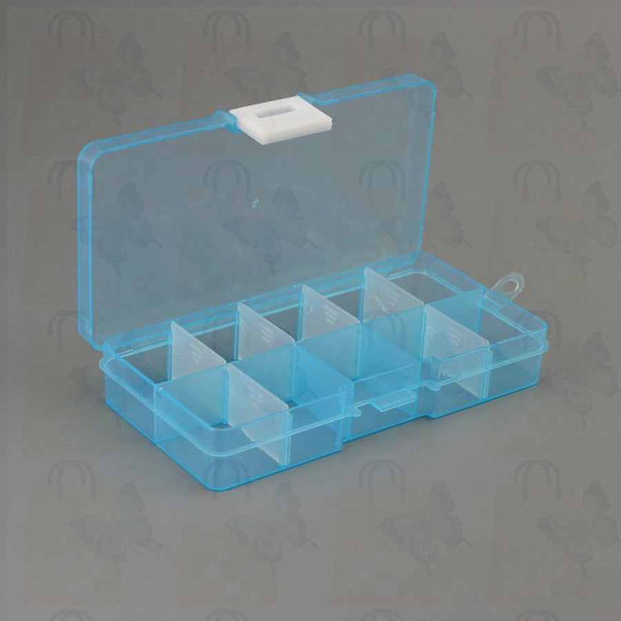 10 Grid Plastic Transparent Storage Box Jewelry Manicure Container