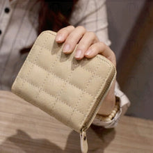 Load image into Gallery viewer, Women Short Wallets PU Leather Female Plaid Purses Nubuck Card Holder Wallet
