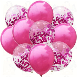 10pcs/lot Mix Rose Gold Confetti Balloons Birthday Party Decorations