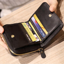 Load image into Gallery viewer, Women Short Wallets PU Leather Female Plaid Purses Nubuck Card Holder Wallet
