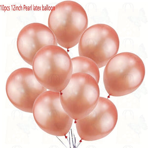 10pcs/lot Mix Rose Gold Confetti Balloons Birthday Party Decorations