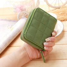 Load image into Gallery viewer, Women Short Wallets PU Leather Female Plaid Purses Nubuck Card Holder Wallet
