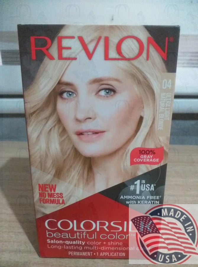 REVLON #04 Permanent color Ultra Light natural blonde ammonia free w/keratin (U.S.A)