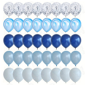 40 Pcs Balloons Set Agate Marble Balloons With Confetti Balloons