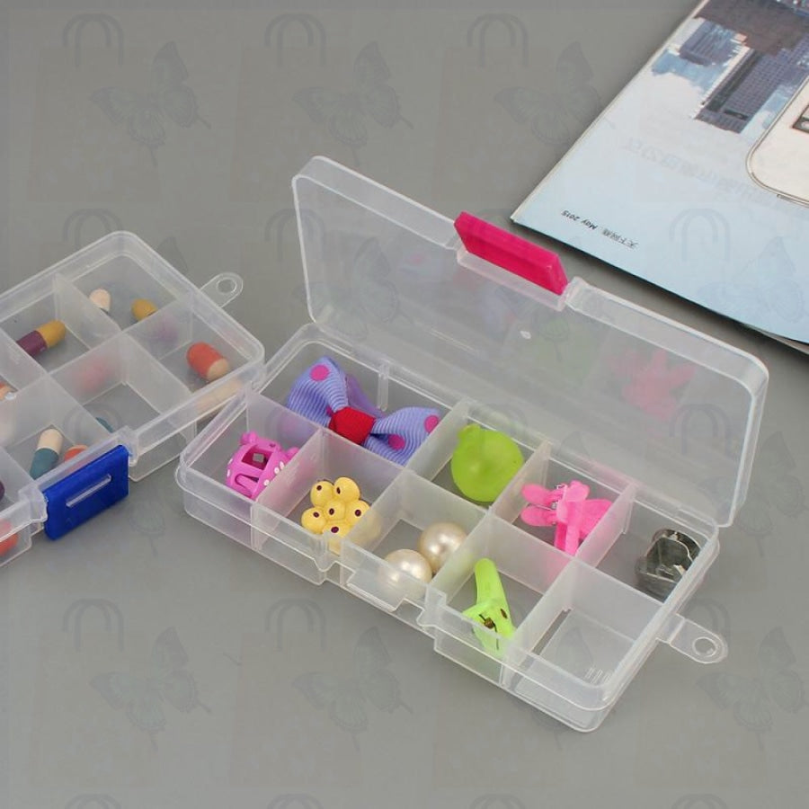 10 Grid Plastic Transparent Storage Box Jewelry Manicure Container