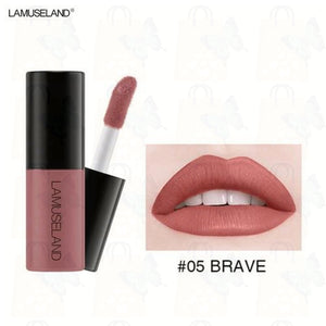 Fashion 12 Colors Waterproof Matte Nude Lipstick Lip Pigment