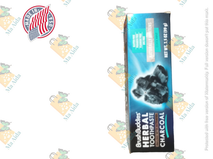 Brush Buddies Herbal Toothpaste, Infused with Activated Charcoal, Cool Mint, 3.5 oz (99g)