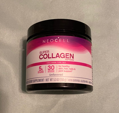 NeoCell Super Collagen Peptides,Unflavored, 5.3 Ounces(150g)