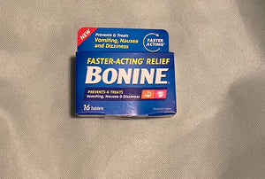 Bonine Faster Acting Nausea Dizziness and Motion Sickness Relief Tablets, 16 count