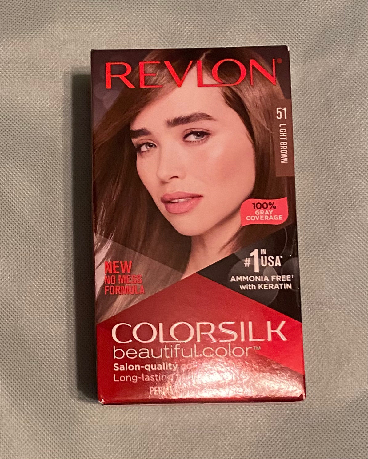 REVLON #51 Permanent color Light  Brown ammonia free w/keratin (U.S.A)