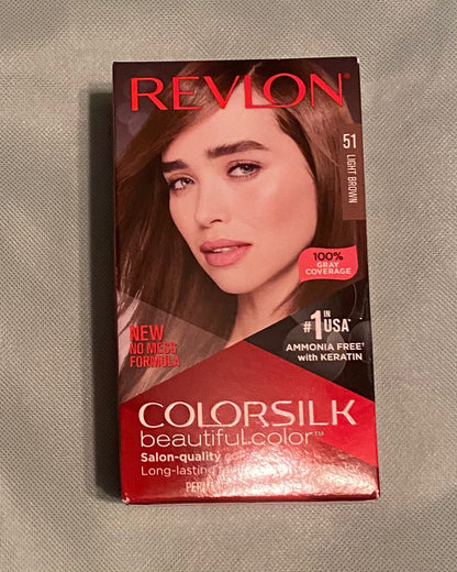 REVLON #51 Permanent color Light  Brown ammonia free w/keratin (U.S.A)