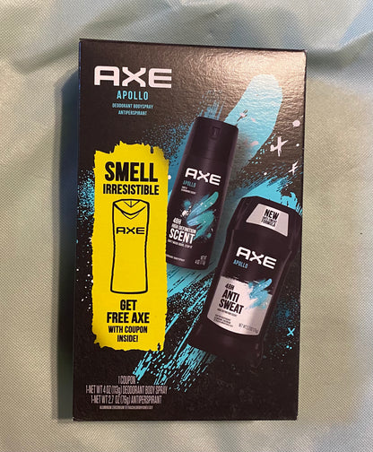 Axe Men's Deodorant Body spray Gift Pack Apollo Sage & Cedarwood 2 Pack
