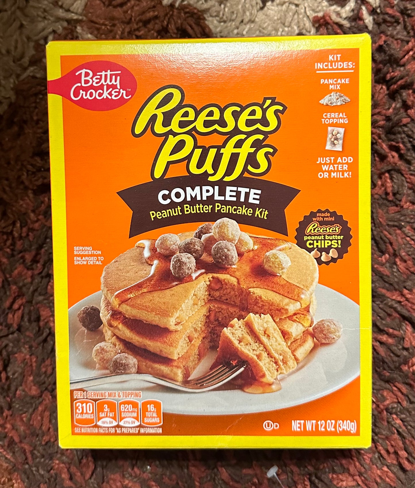 Betty Crocker REESE'S PUFFS Peanut Butter Pancake Mix, 12 oz.