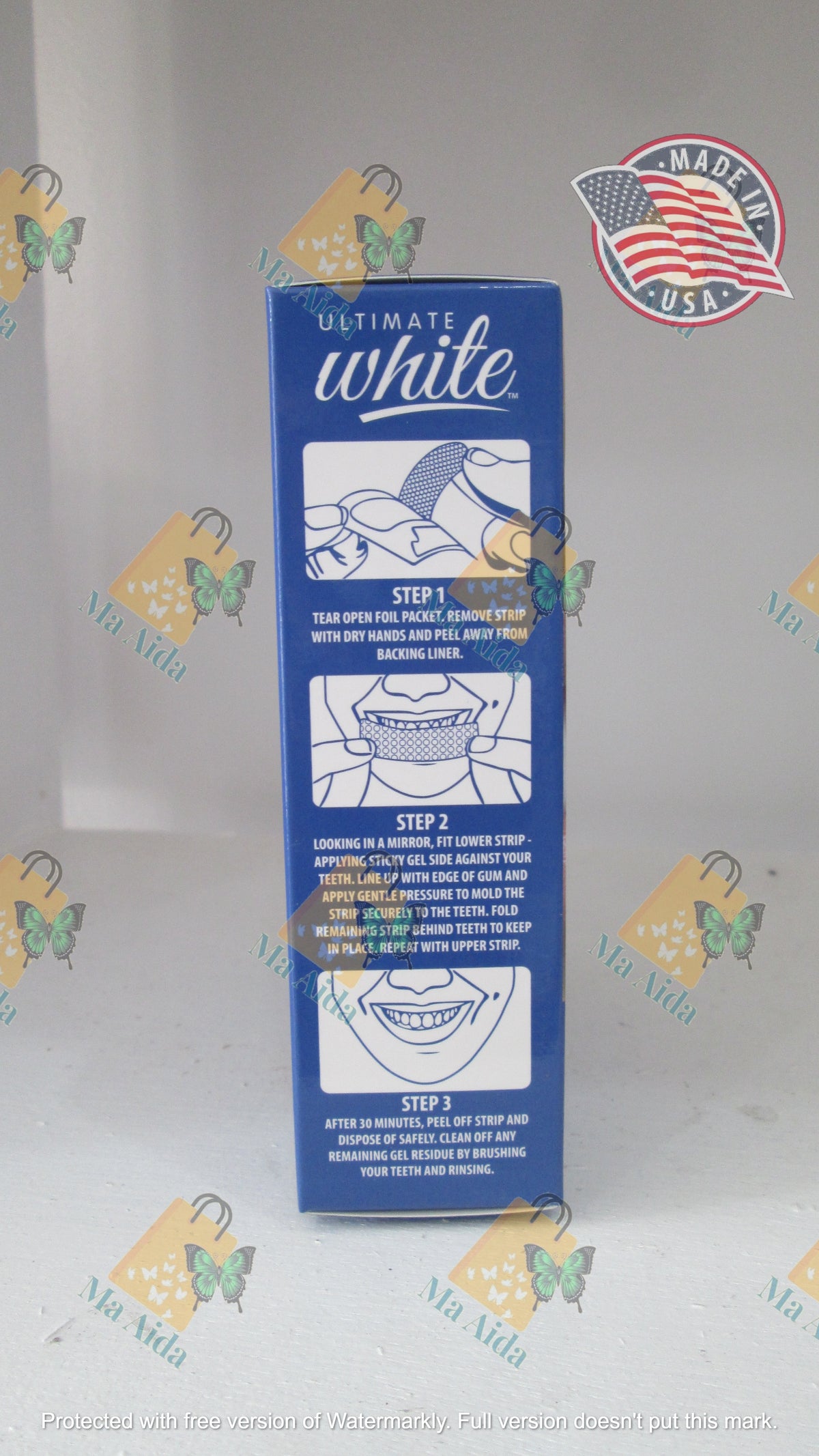 Ultimate White Whitening Dental Strips Infused With Coconut Oil 6 Strips